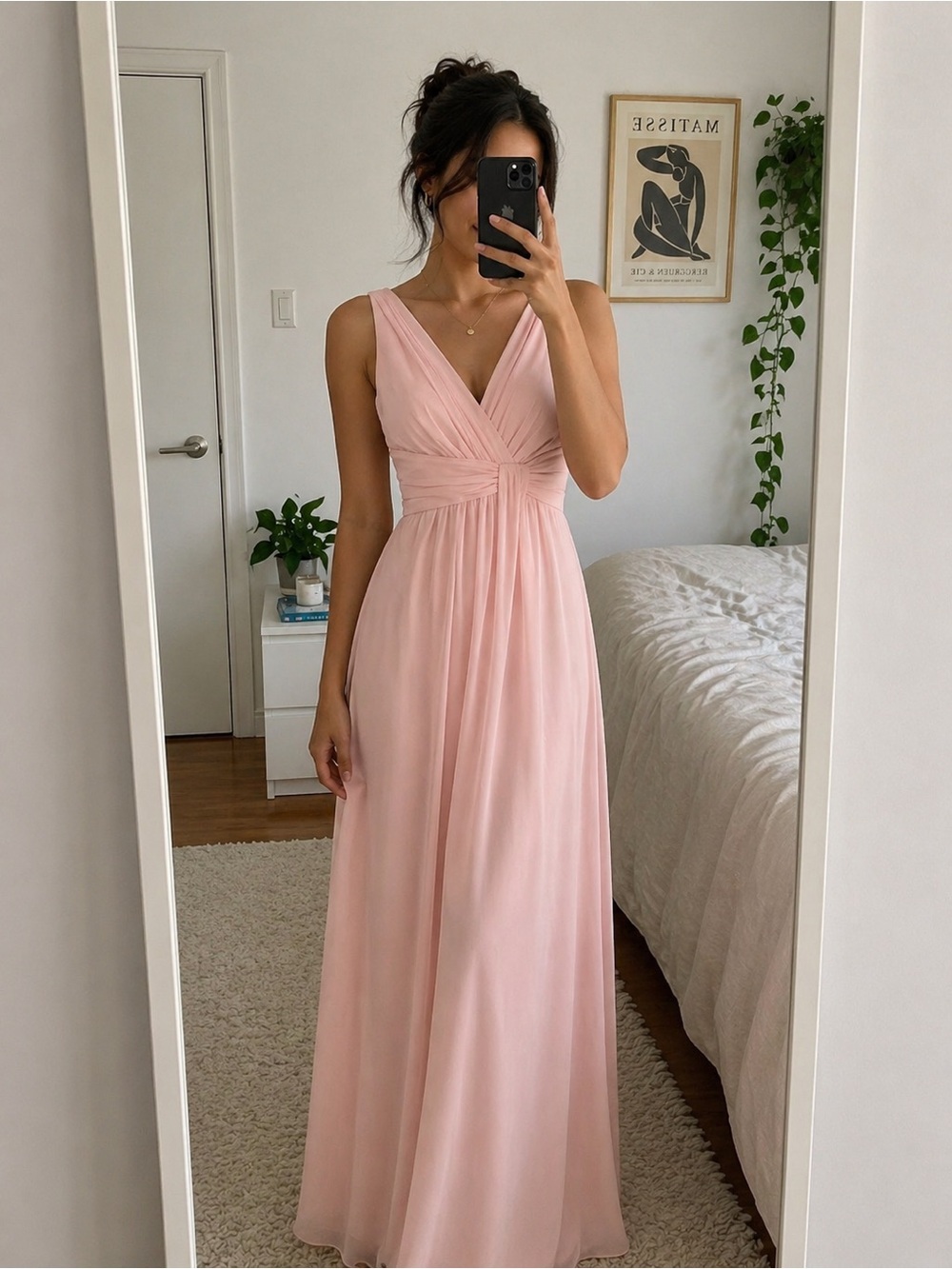 Beautiful blush pink formal dress.